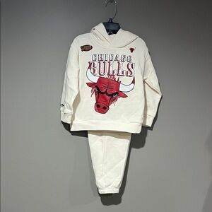 Mitchell & Ness Cream Toddler Hoodie & Sweatpant Set NWOT